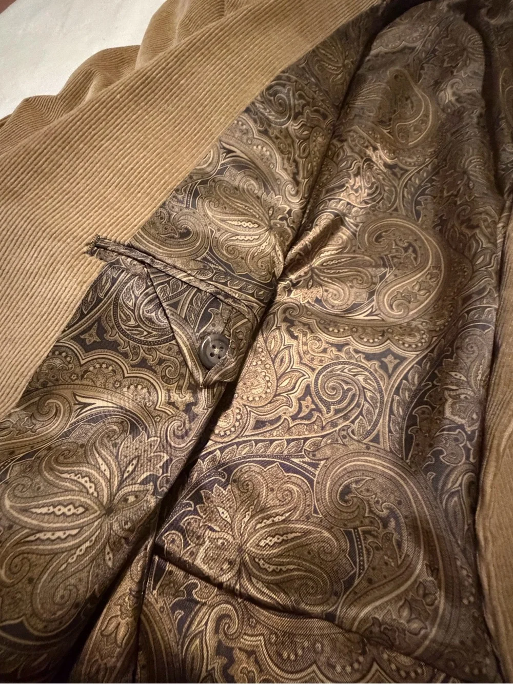 Chaps Tan Corduroy Blazer Sport Coat